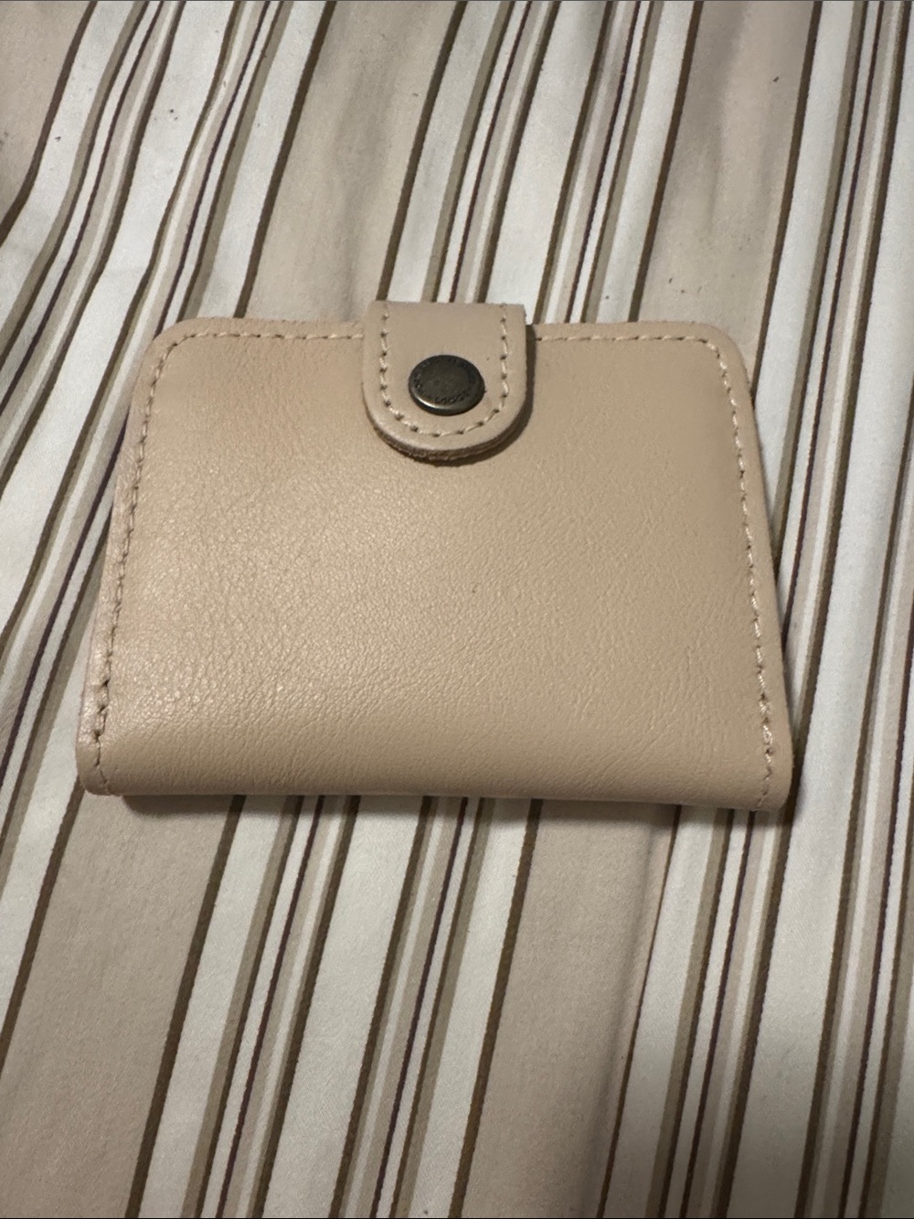 Portland leather mini bifold wallet - bone